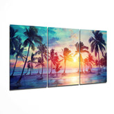 Palm Glass Wall Art.
